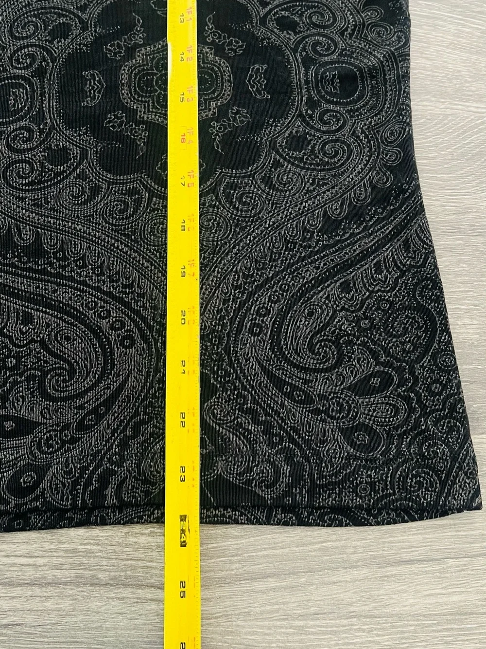 Chicos Travelers Top Sz 3~XL Black Brown Paisley Slinky Knit Career Turtleneck